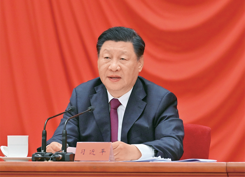 2022年5月10日，庆祝中国共产主义青年团成立100周年大会在北京人民大会堂隆重举行。中共中央总书记、国家主席、中央军委主席习近平在大会上发表重要讲话。 新华社记者 岳月伟/摄